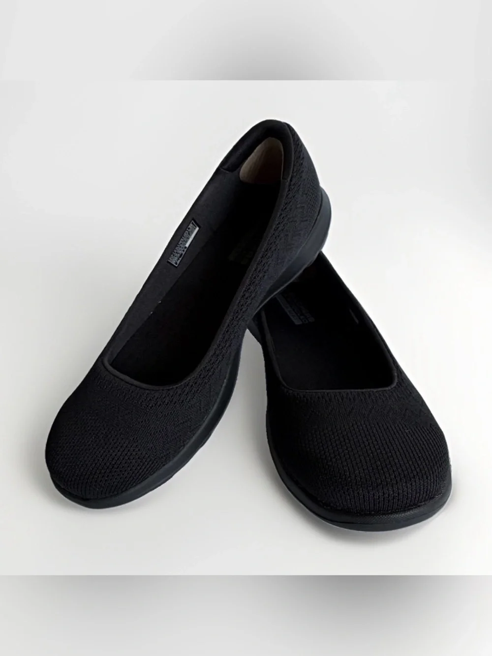 Skechers Go Walk Lite Dreamer 15400 Black Mesh Flat Slip On Shoes Goga Mat 6.5